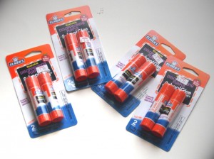 Brand new disappearing purple glue sticks.